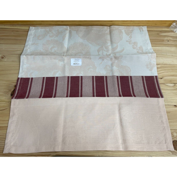 Le Jacquard Francais A La Francaise Napkins Floral Blue Pink Yellow Set of 3 New - Picture 7 of 16